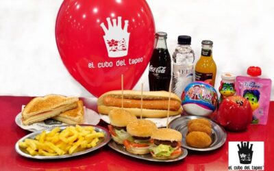 Nuevas tapas de El cubo del tapeo, Menú infantil con fruta,bocata frankfurt, en Mollet del Vallès, Barcelona, tel. 93 016 13 54