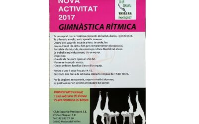 Nueva actividad deportiva a Gimnàs Pantiquet, Mollet del Vallès Gimnasia Rítmica