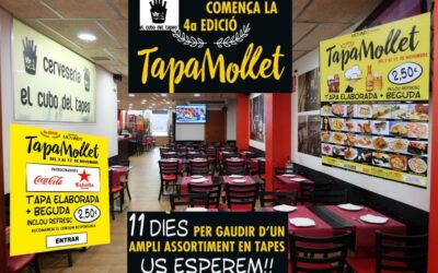 El cubo del tapeo, Mollet del Vallès,Barcelona, Tapa Mollet, del 2 al 11 de nov. 2017,las mejores nuevas tapas, gran terraza de verano 2017, tel.930 16 13 54