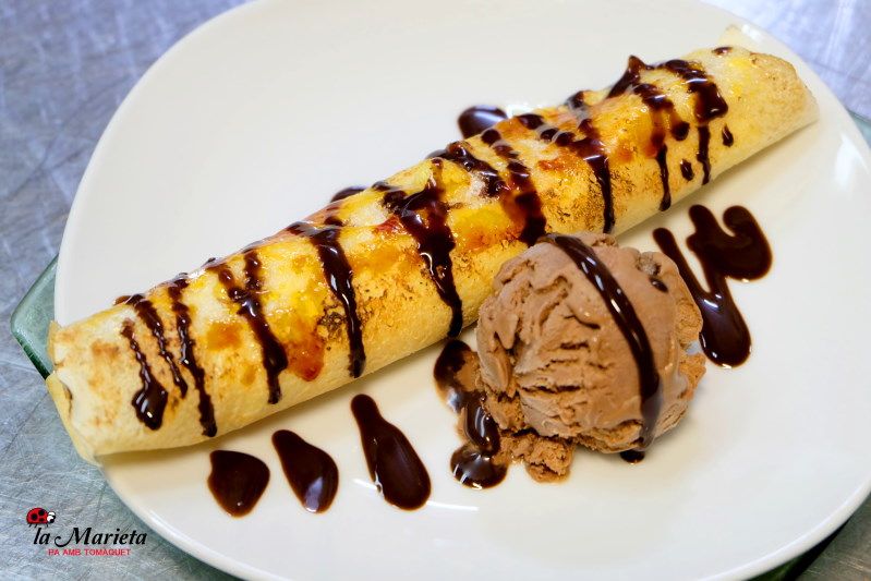 Restaurante La Marieta,Mollet del Valles, Barcelona, postres caseros , Menú degustación. Todos los viernes 25€ y los sábados 30€ , incluye mariscada