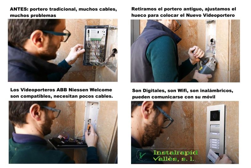Instalación Interfonos y Videoporteros ABB Niessen Welcome en Barcelona, para comunidades, Instalrapid Vallès